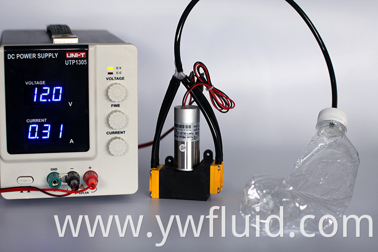 YWfluid Double Head Vacuum Air Pump with 12v/24v BLDC motor Flow Rate 10L/min YW07-BLDC